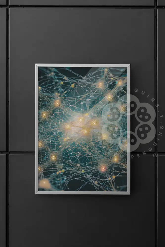 Abstract digital artwork showcasing glowing neural pathways in a dark space, representing artificial intelligence's thought processes.